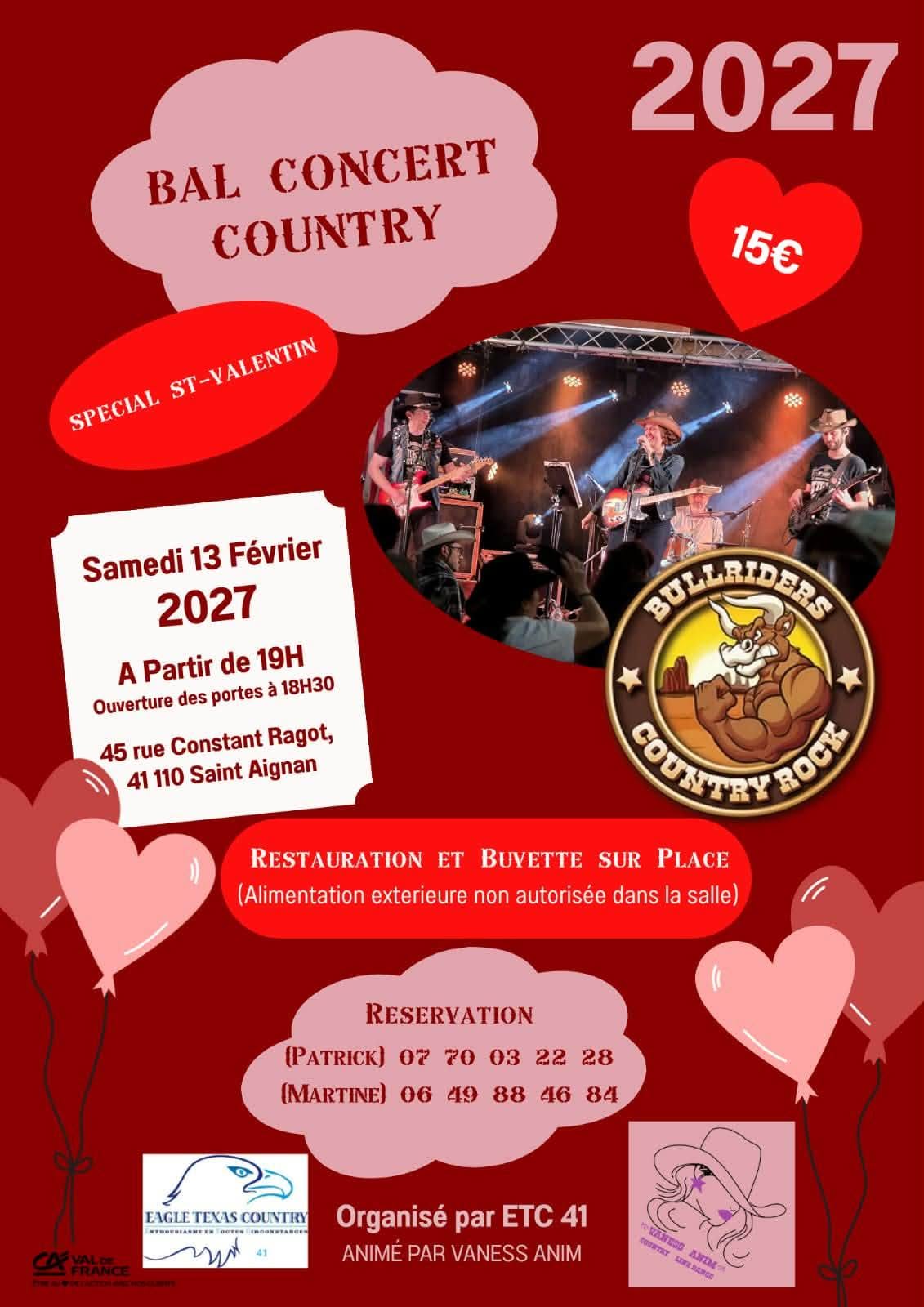 Affiche Événement country — 13 février 2027