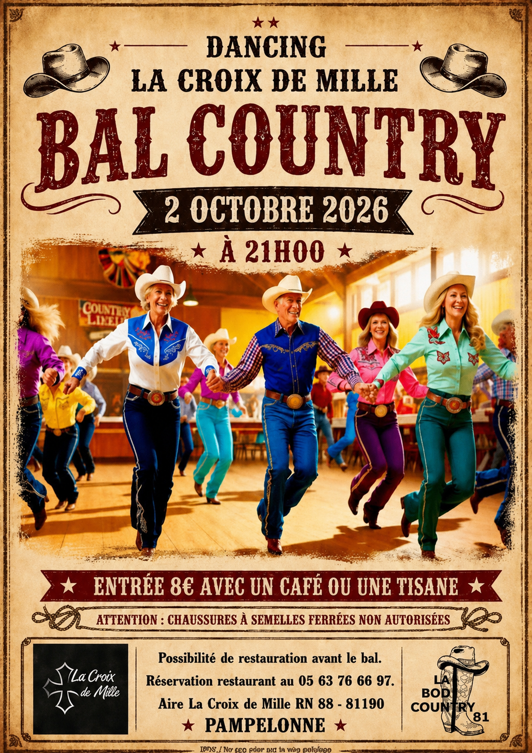 Affiche Événement country — 2 octobre 2026