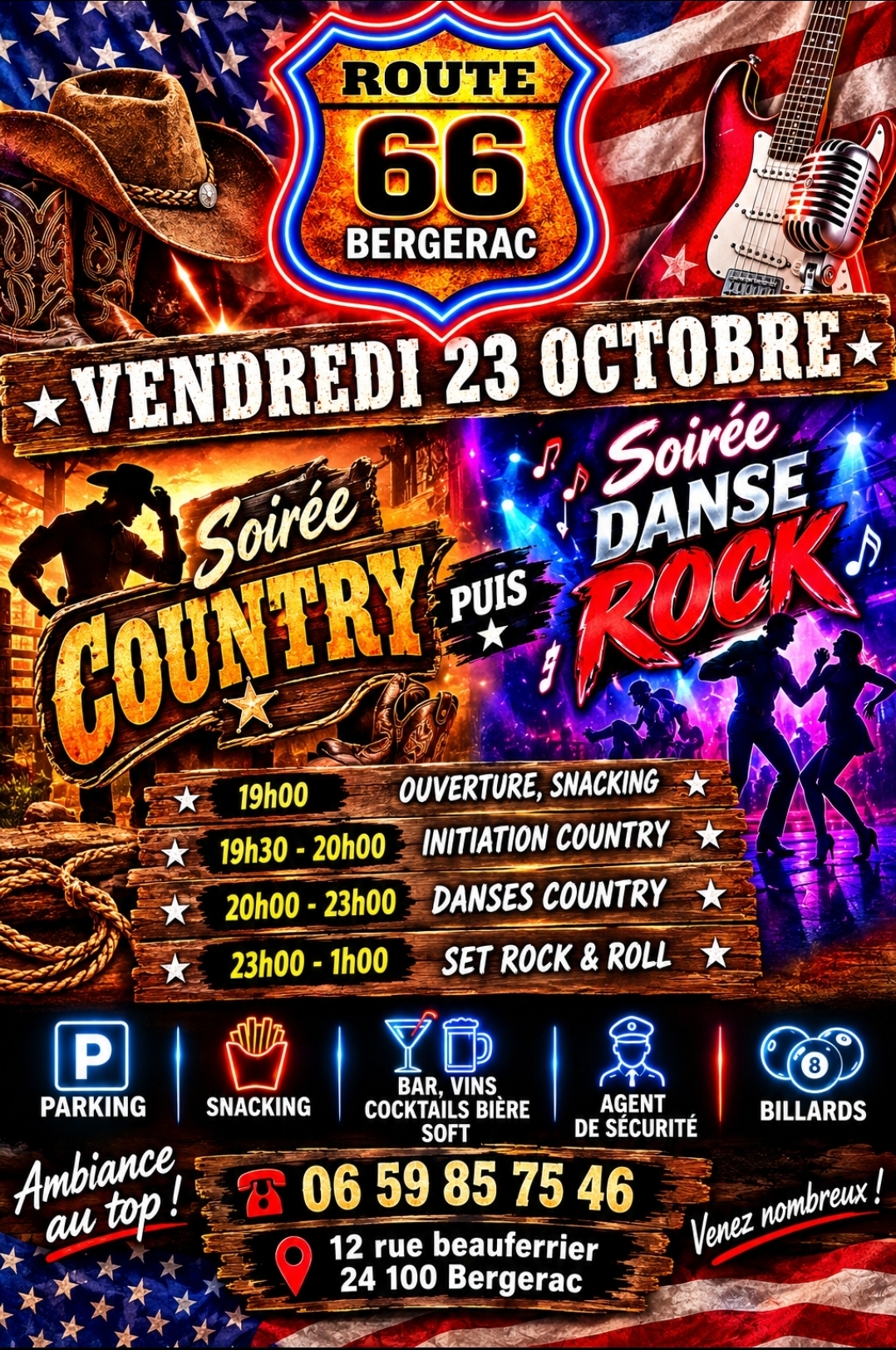 Affiche Événement country — 23 octobre 2026