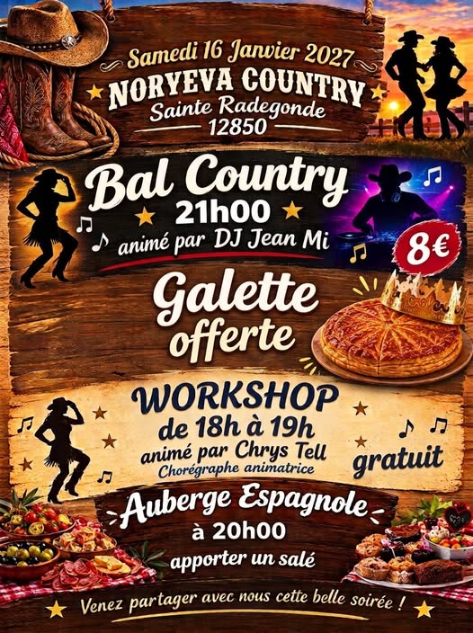 Affiche Événement country — 16 janvier 2027