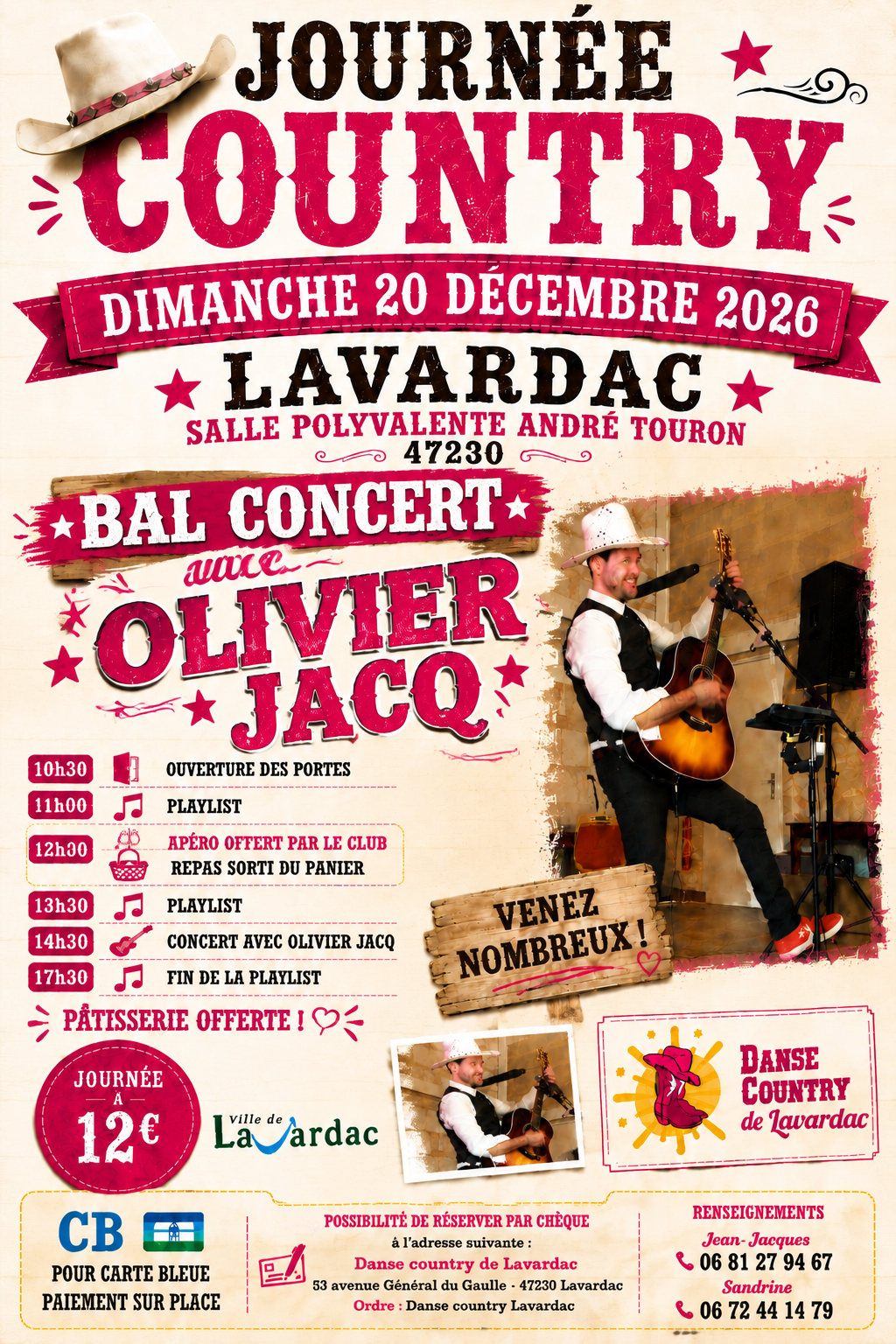 Affiche Danse Country LAVARDAC à LAVARDAC — 20 décembre 2026